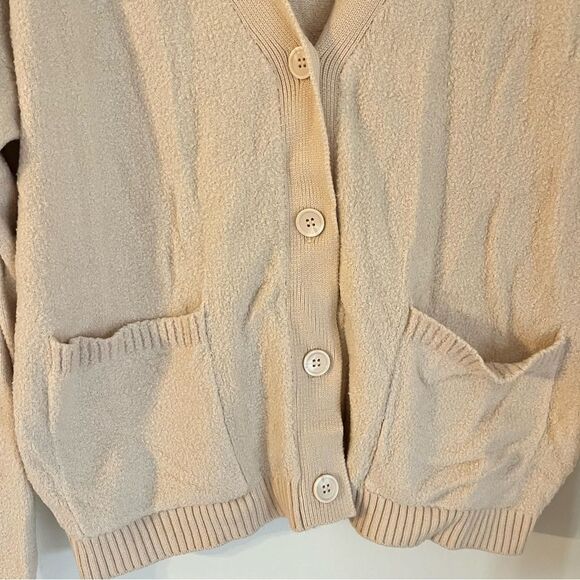Joie Cozy Beige Button-Up Cardigan Medium - Picture 2 of 5